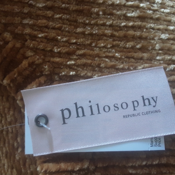Nwt Philosophy Gold Super Soft Sweater Sz S Back To School - Picture 6 of 8